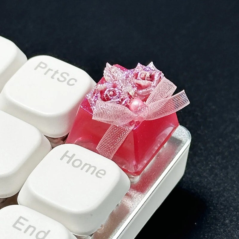 Y&D 3D Handmade Flower Keycap - Custom Plastic Novelty Keycaps for Gaming Mechanical Keyboards - Special Shape DIY Keycaps Set - Image 1